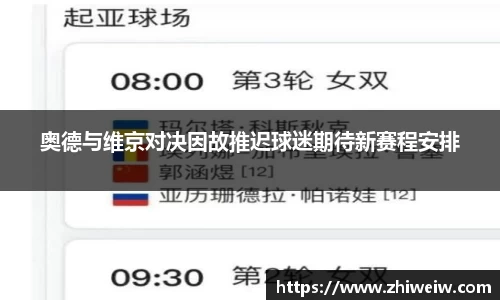 奥德与维京对决因故推迟球迷期待新赛程安排